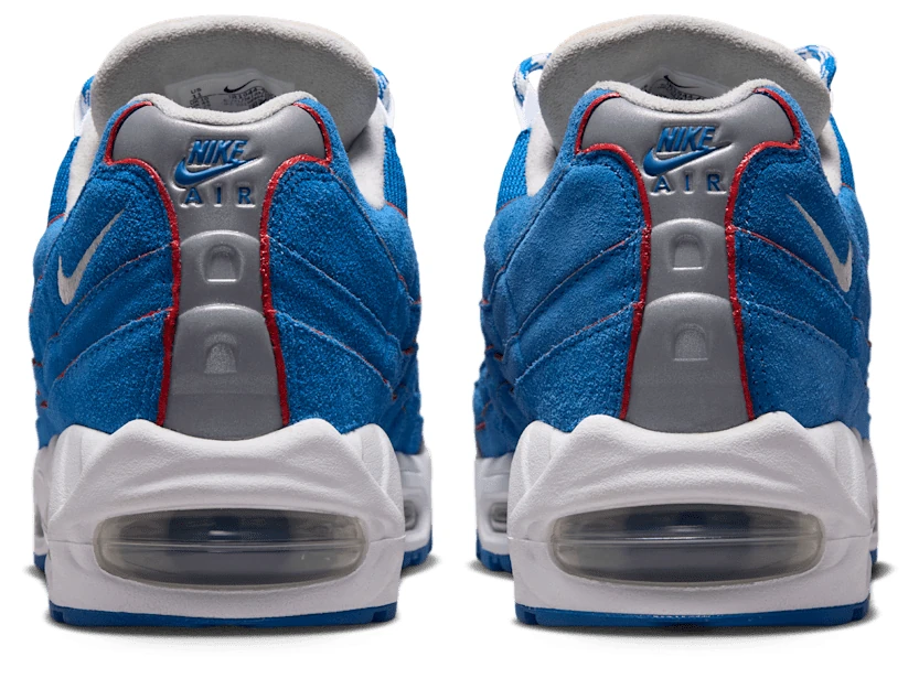 Air Max 95 Big Bubble 'Blue Sapphire and Action Red': A cor realça as linhas do ícone — IR1944-400